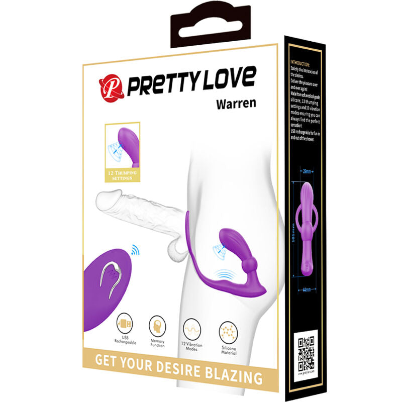 PRETTY LOVE - WARREN RING AND PURPLE ANAL VIBRATOR