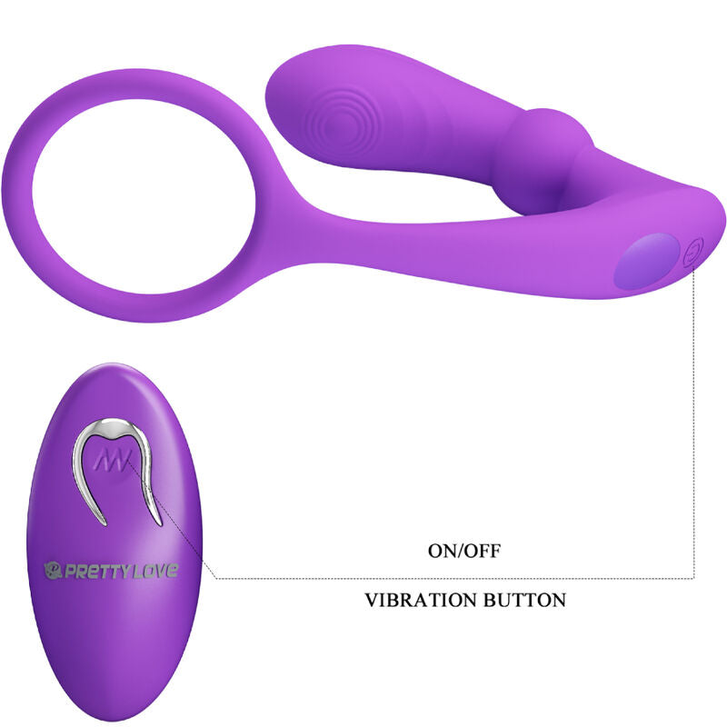 PRETTY LOVE - WARREN VIOLET ANAL RING & VIBRATOR - 2