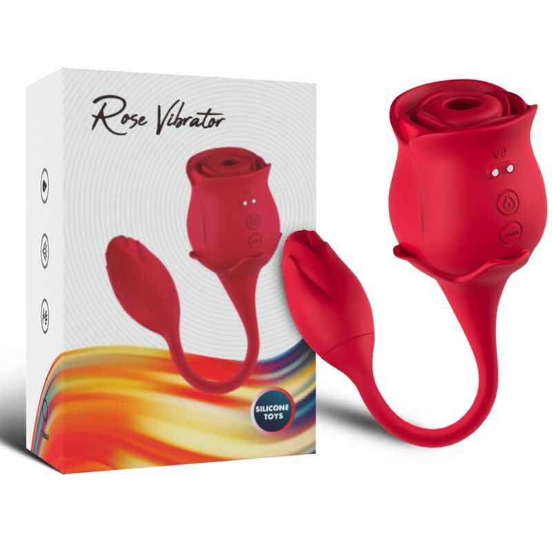 ARMONY - VIBRATORE E SUCCHIATORE CLITORIDE ROSA 10 MODALITÀ ROSSO