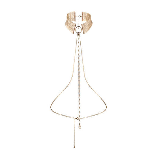 BIJOUX - DÉSIR MÉTALLIQUE GOLDEN METALLIC NECKLACE - 1