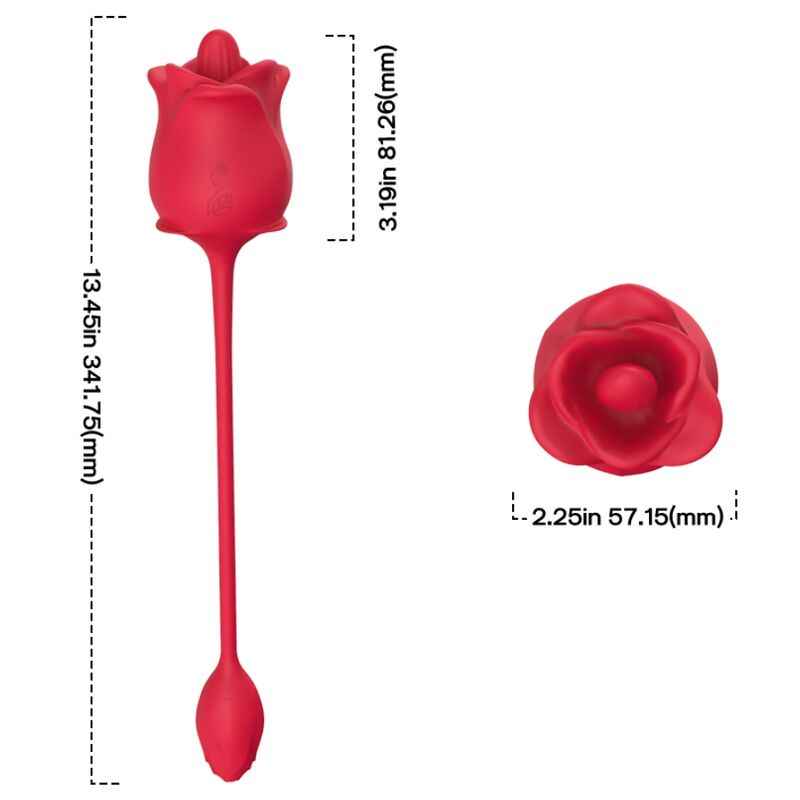ARMONY - STIMOLATORE E VIBRATORE ROSA 2 IN 1 CON ASPIRAZIONE E CODA ROSSA 10 MODALITÀ