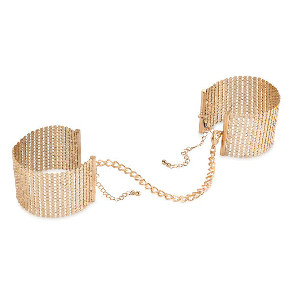 BIJOUX - DÉSIR MÉTALLIQUE GOLDEN METAL MESH HANDCUFFS - 4