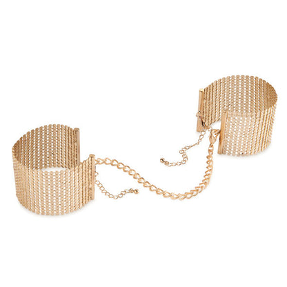 BIJOUX - DÉSIR MÉTALLIQUE GOLDEN METAL MESH HANDCUFFS - 4