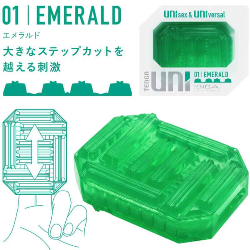 TENGA - UNI EMERALD MASTURBATOR THIMBLE - 3