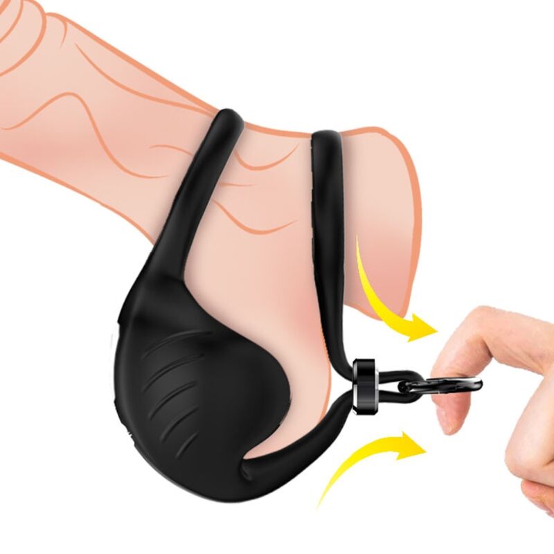 ARMONY - MANTA SCROTUM VIBRATOR RING REMOTE CONTROL BLACK - 3