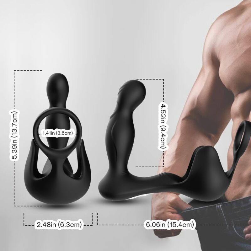 ARMONY - SURROUND VIBRATOR ANAL & STIMULATOR TESTICULOS & RING REMOTE CONTROL BLACK - 2