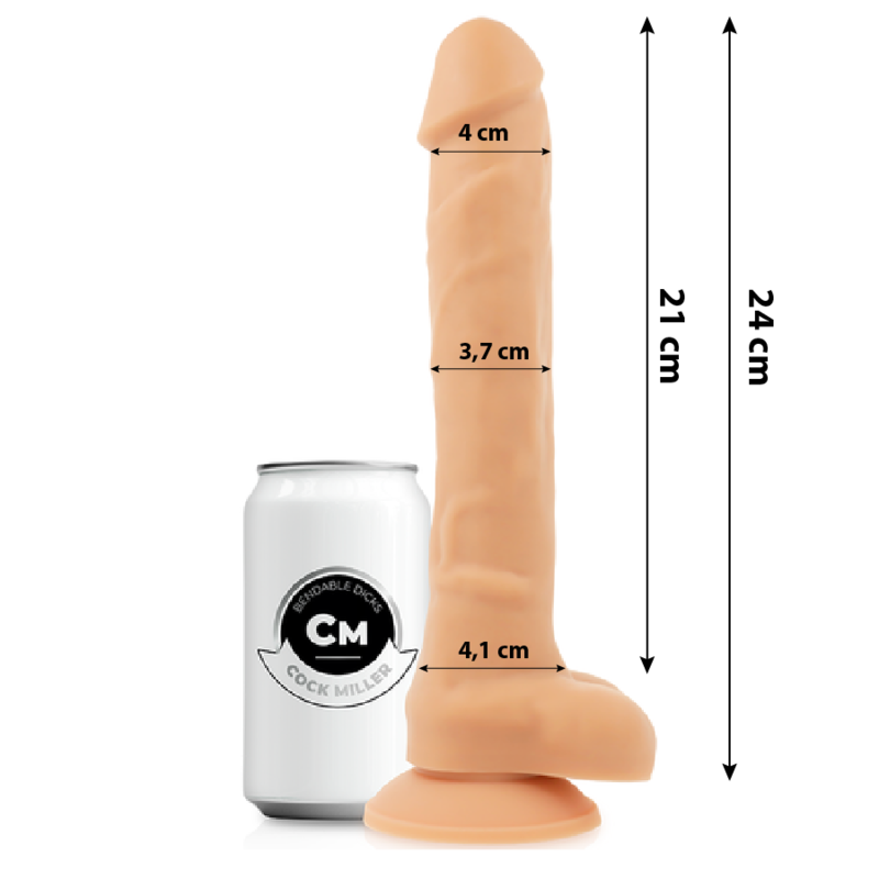 COCK MILLER - ARTICULATED COCKSIL DENSIT SILICONE 24 CM