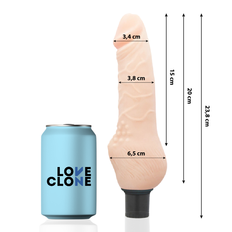 LOVECLONE - DAVEN SELF-LUBRICATED REALISTIC 23.8 CM -O- 3.8 CM