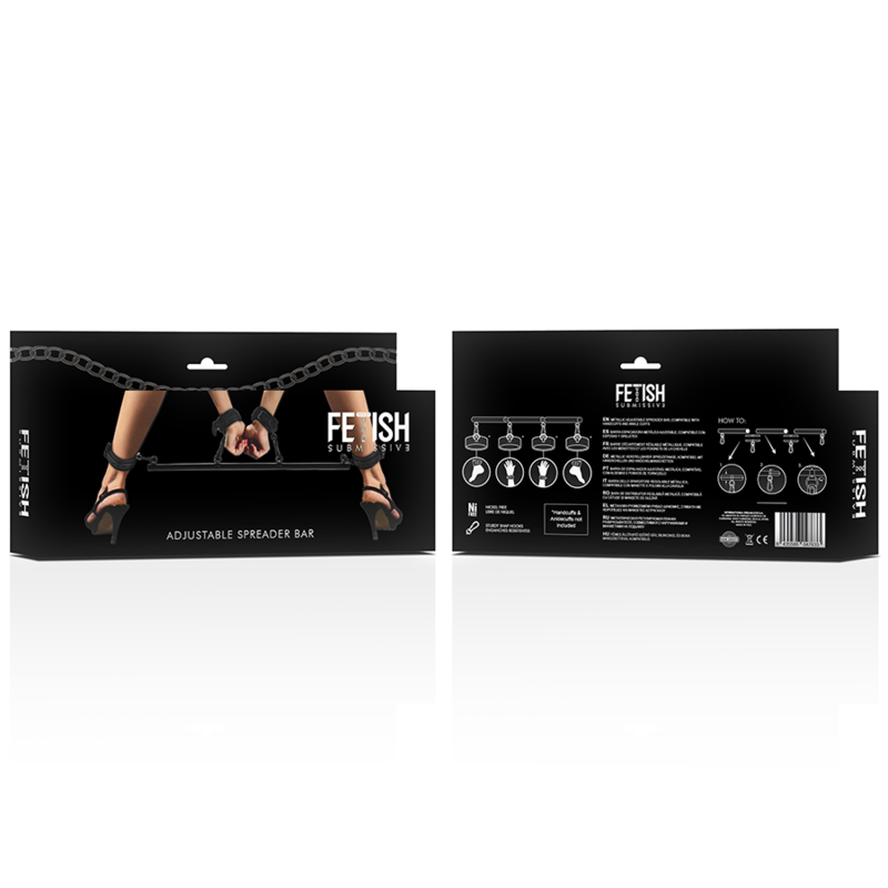 FETISH SUBMISSIVE BONDAGE - ADJUSTABLE SEPARATOR BAR 4 PIECES - 7