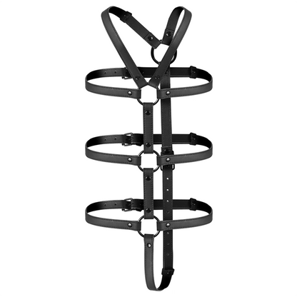 FETISH SUBMISSIVE BONDAGE - ADJUSTABLE HARNESS TORSO AND ARMS - 3