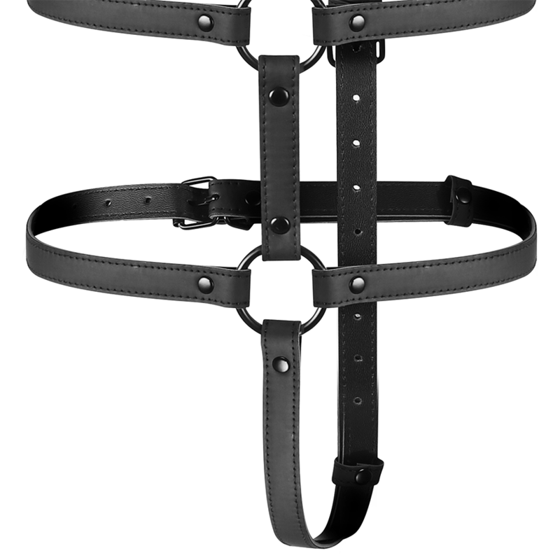 FETISH SUBMISSIVE BONDAGE - ADJUSTABLE HARNESS TORSO AND ARMS - 5