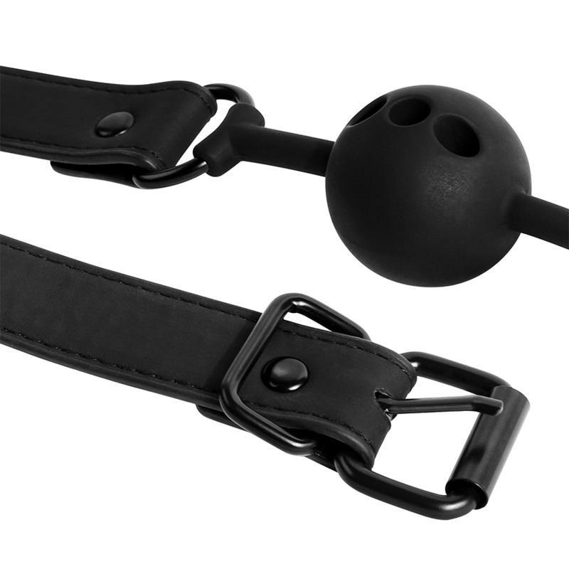 FETISH SUBMISSIVE BONDAGE - BREATHABLE SILICONE BALL GAG - 4