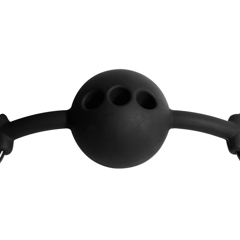 FETISH SUBMISSIVE BONDAGE - BREATHABLE SILICONE BALL GAG - 3