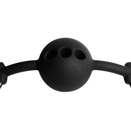 FETISH SUBMISSIVE BONDAGE - BREATHABLE SILICONE BALL GAG - 3