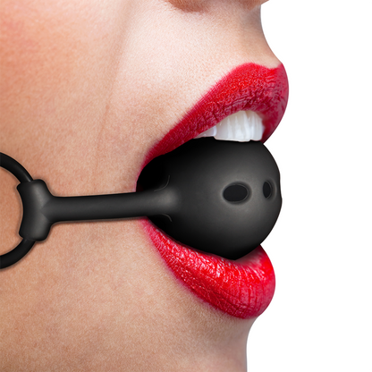 FETISH SUBMISSIVE BONDAGE - BALL GAG IN BREATHABLE SILICONE