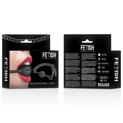 FETISH SUBMISSIVE BONDAGE - BALL GAG IN BREATHABLE SILICONE