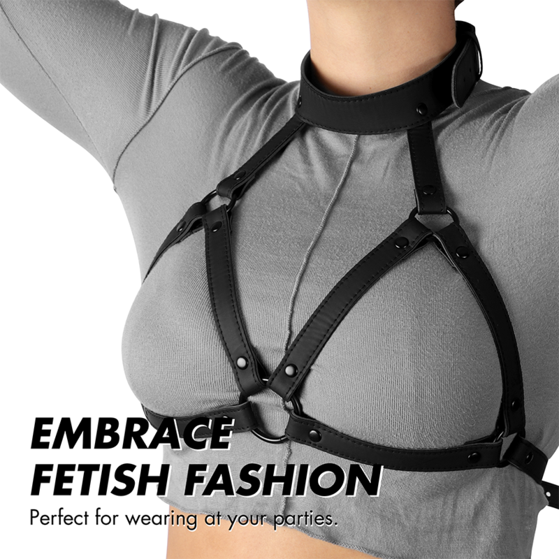 FETISH SUBMISSIVE BONDAGE - ADJUSTABLE CHEST HARNESS - 6