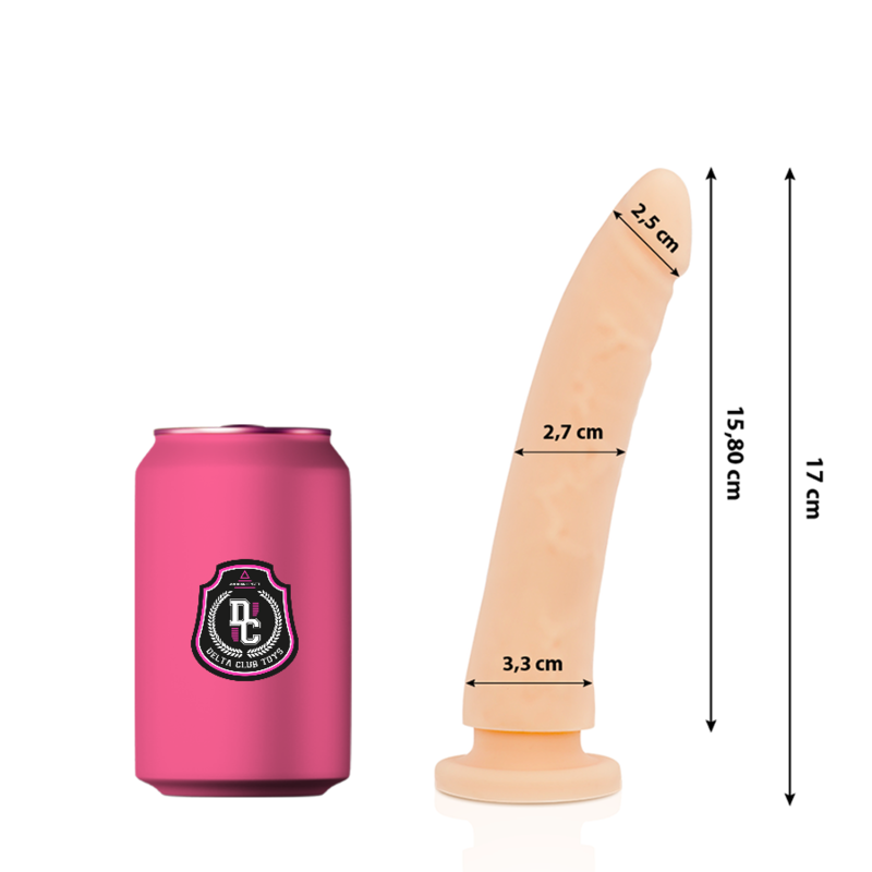 DELTA CLUB - TOYS DILDO NATURAL MEDICAL SILICONE 17 CM -O- 3 CM - 7