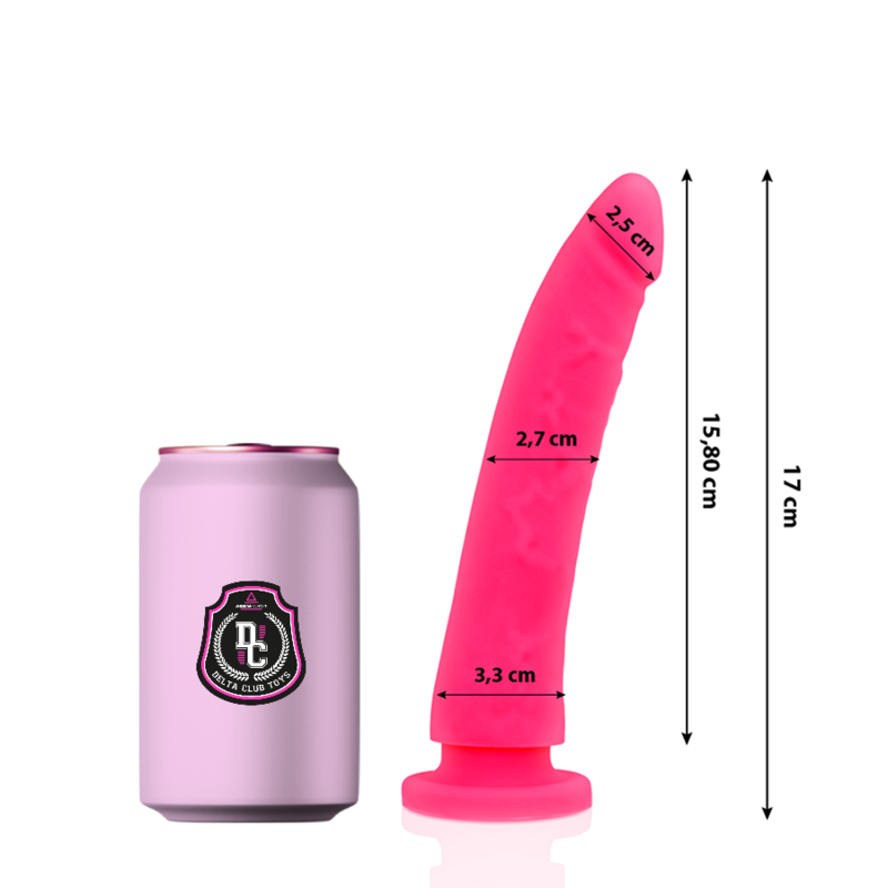 DELTA CLUB - TOYS PINK DILDO MEDICAL SILICONE 17 CM -O- 3 CM - 2