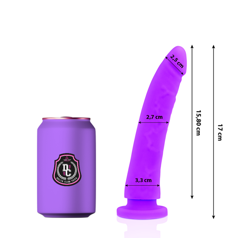DELTA CLUB - TOYS LILAC DILDO MEDICAL SILICONE 17 CM -O- 3 CM - 7