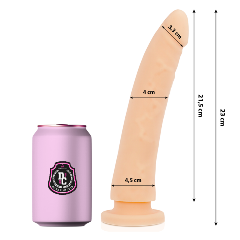 DELTA CLUB - TOYS NATURAL DILDO MEDICAL SILICONE 23 CM -O- 4.5 CM - 1