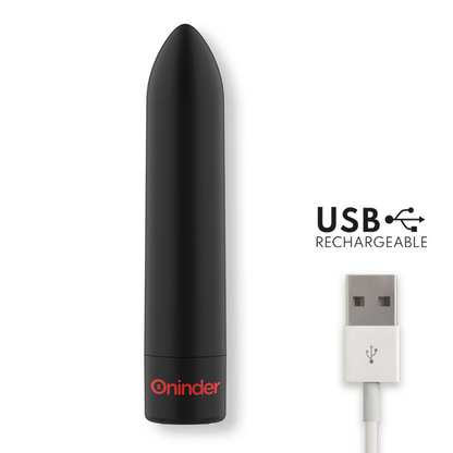 ONINDER - BERLIN BULLET VIBRATOR BLACK 9 MODES 8.5 X 2 CM - FREE APP - 6