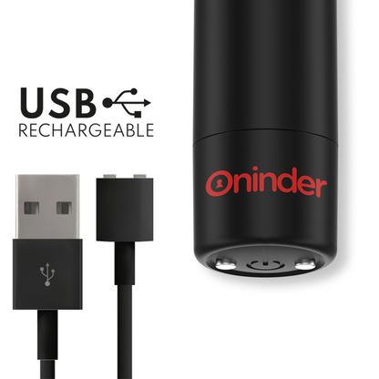 ONINDER - BERLIN BULLET VIBRATOR BLACK 9 MODES 8.5 X 2 CM - FREE APP - 2