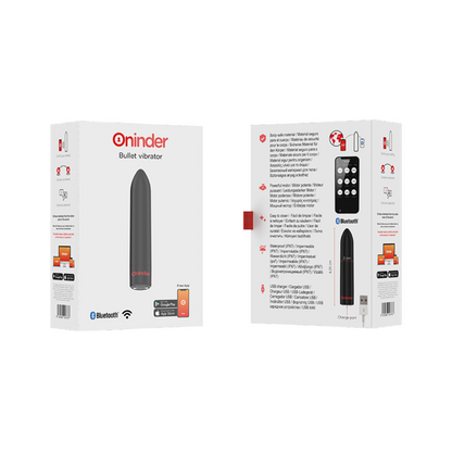 ONINDER - BERLIN BULLET VIBRATOR BLACK 9 MODES 8.5 X 2 CM - FREE APP - 7