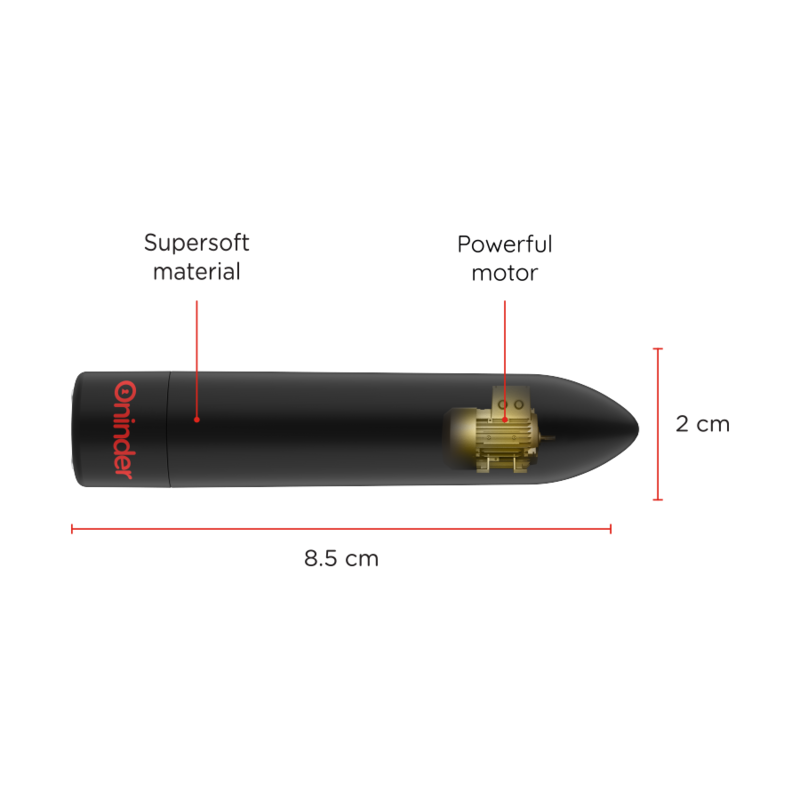 ONINDER - BERLIN BULLET VIBRATOR BLACK 9 MODES 8.5 X 2 CM - FREE APP - 3