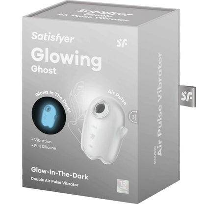 SATISFYER - GLOWING GHOST AIR PULSE & VIBRATOR WHITE - YELLOW - 8