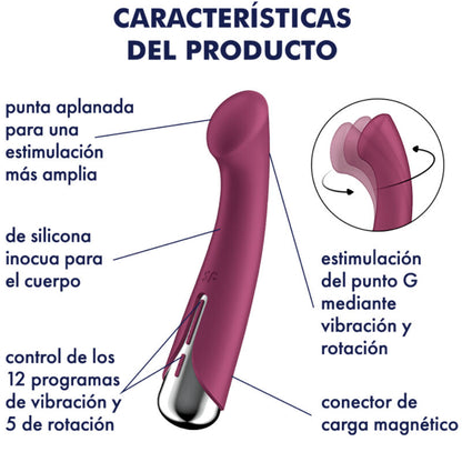 SATISFYER - SPINNING G-SPORT 1 ROTATOR VIBRATOR BLUE - 3