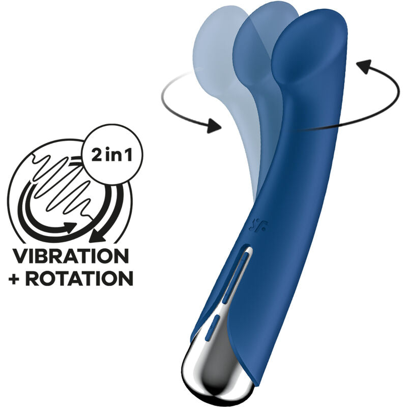 SATISFYER - SPINNING G-SPORT 1 ROTATOR VIBRATOR BLUE - BLUE - 16