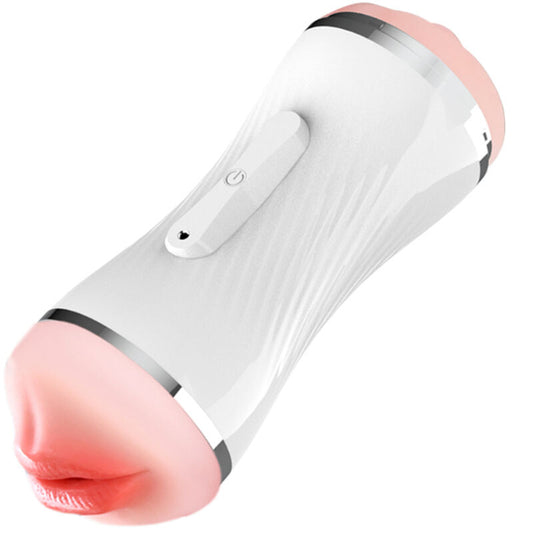 ARMONY - DOUBLE VIBRATEUR VAGIN &amp; BOUCHE MASTURBATEUR BLANC