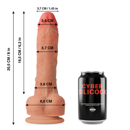 CYBER SILICOCK - CONNOR ULTRA REALISTIC SOFT LIQUID SILICONE 20.5 CM -O- 3.7 CM - 6