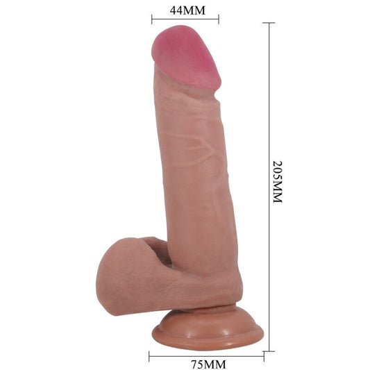PRETTY LOVE - SLIDING SKIN SERIES REALISTIC DILDO WITH SLIDING SKIN SUCTION CUP FLESH 20.5 CM - 1