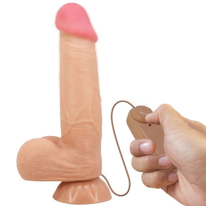 PRETTY LOVE - SLIDING SKIN SERIES REALISTIC DILDO WITH SLIDING SKIN SUCTION CUP REMOTE CONTROL FLESH 21.8 CM - 4