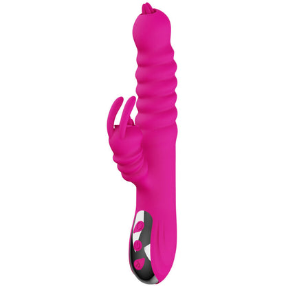 ARMONY - MULTIFUNCTIONAL RABBIT DOUBLE TONGUE VIBRATOR WITH HEAT EFFECT (FUCHSIA)