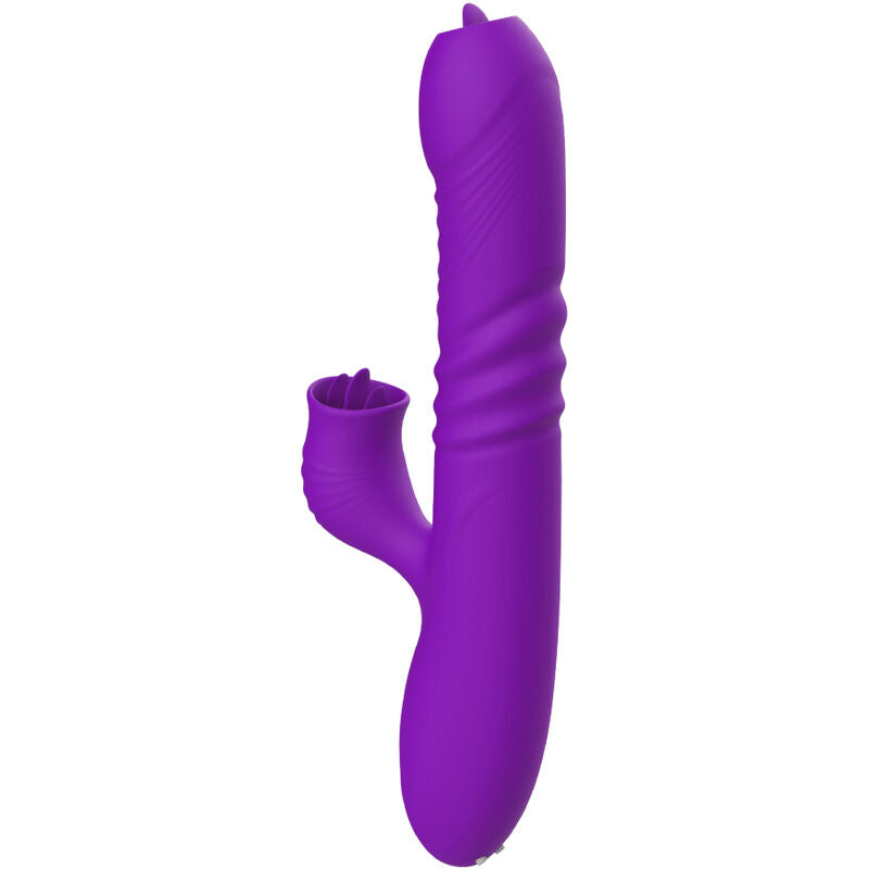 ARMONY - FULLY G SPOT RABBIT VIBRATOR WITH STIMULATING TONGUE VIOLET HEAT EFFECT - 5