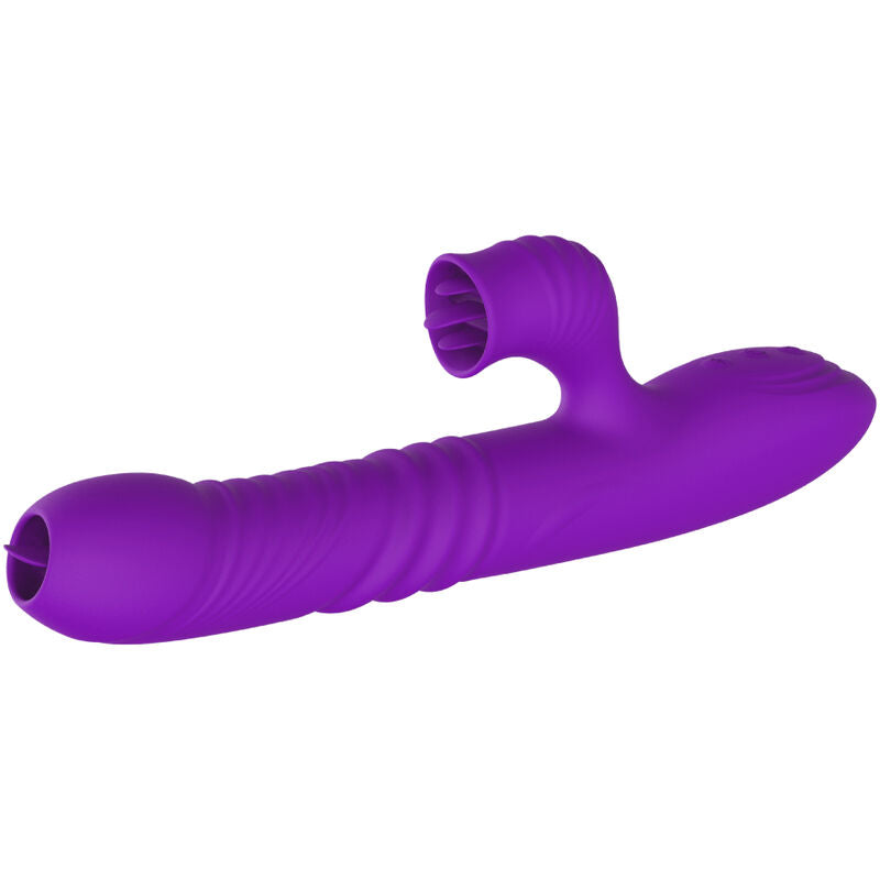 ARMONY - FULLY G SPOT RABBIT VIBRATOR WITH STIMULATING TONGUE VIOLET HEAT EFFECT - 2