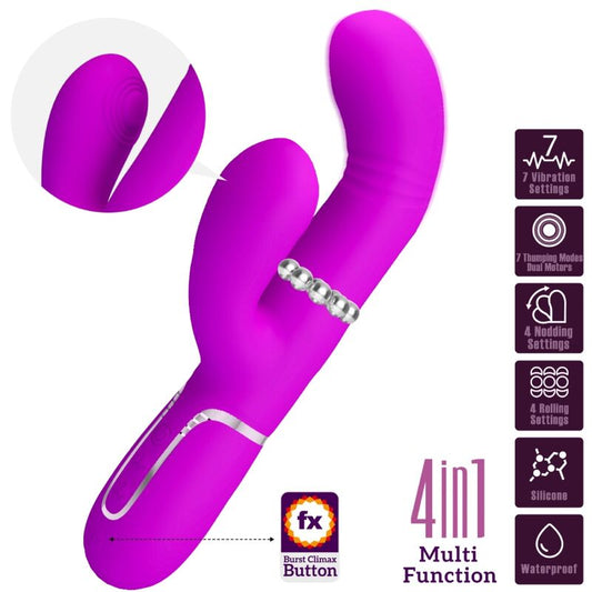 PRETTY LOVE - MULTIFUNCTION G-SPOT VIBRATOR FUCHSIA - 1