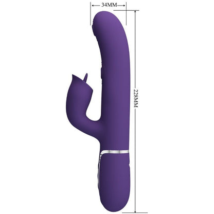 PRETTY LOVE - RABBIT VIBRATOR WITH LICKING PURPLE - 2