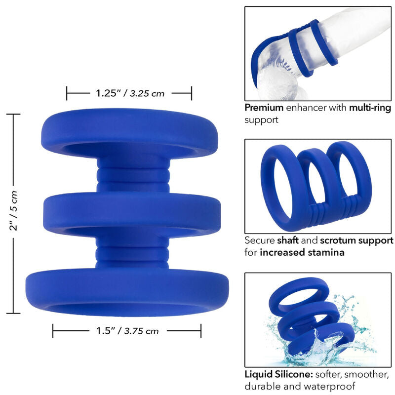 CALEXOTICS - ADMIRAL TRIPLE COCK CAGE BLUE - 5