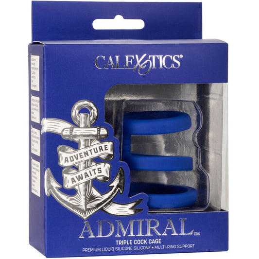 CALEXOTICS - ADMIRAL TRIPLE COCK CAGE BLUE - 1