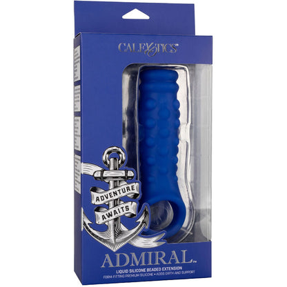 CALEXOTICS - ADMIRAL PENIS COVER WITH BLUE LIQUID SILICONE BEADS