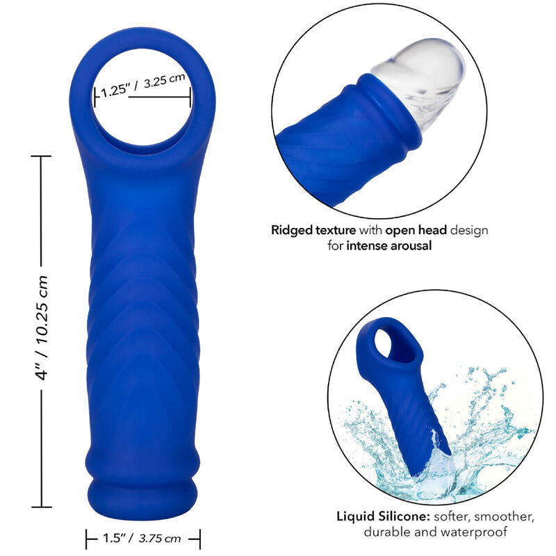 CALEXOTICS - ADMIRAL WAVE PENIS COVER LIQUID SILICONE BLUE - 4