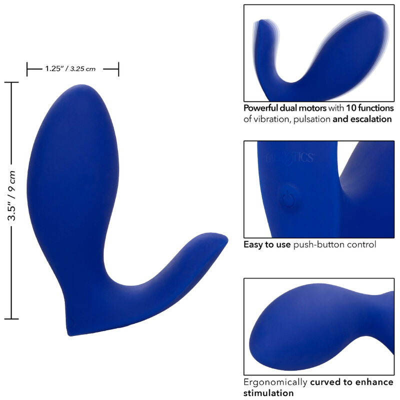 CALEXOTICS - ADMIRAL RIMMING PROSTATE STIMULATOR & VIBRATOR BLUE - 2