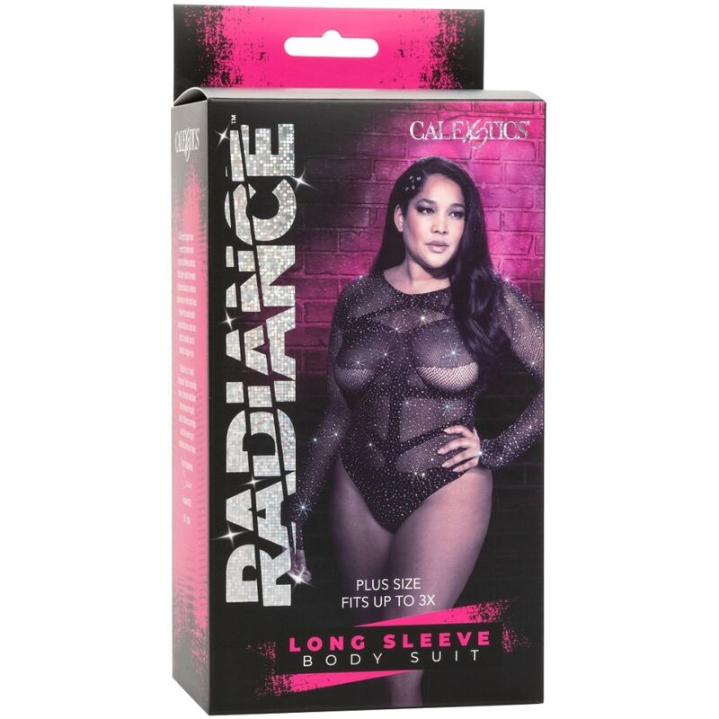 CALEXOTICS - RADIANCE LONG SLEEVE BODYSUIT RHINE PLUS SIZE - 3