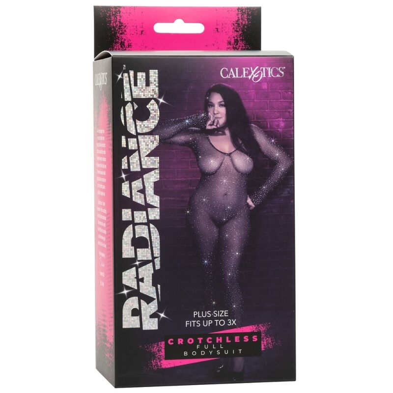 CALEXOTICS - RADIANCE CROTCHLESS FULL BODYSUIT RHINE PLUS SIZE - 3