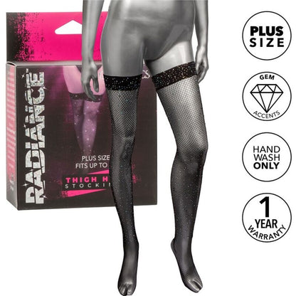 CALEXOTICS - RADIANCE THIGH HIGH STOCKINGS RHINE PLUS SIZE - 4