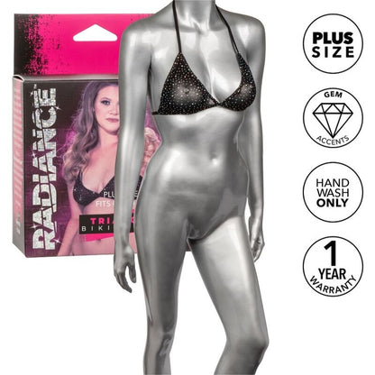 CALEXOTICS - RADIANCE TRIANGLE BIKINI TOP RHINE PLUS SIZE - 4